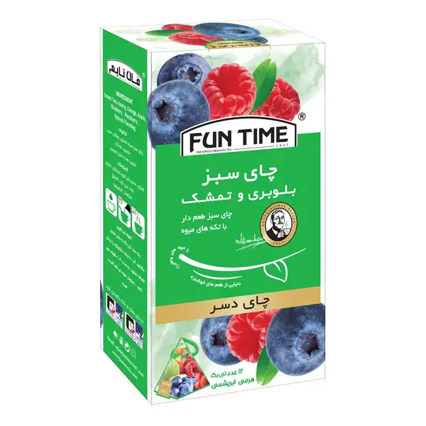 چای دسر بلوبری تمشک فان تایم تی بگ 12 عددی